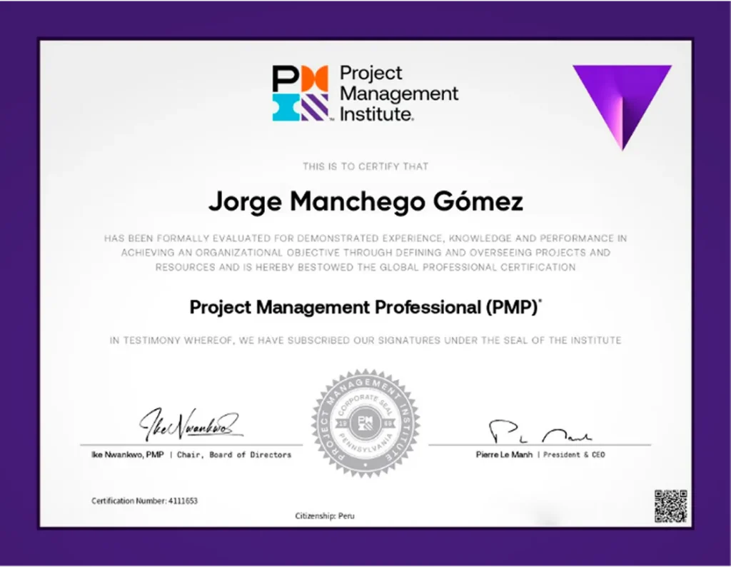 certificado pmp risk peru